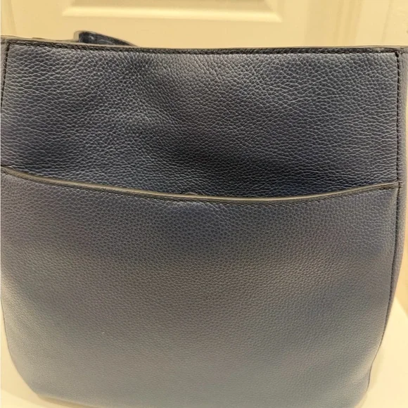 Brighton Navy Blue Leather Women's Tote Interlok - Picture 3 of 7